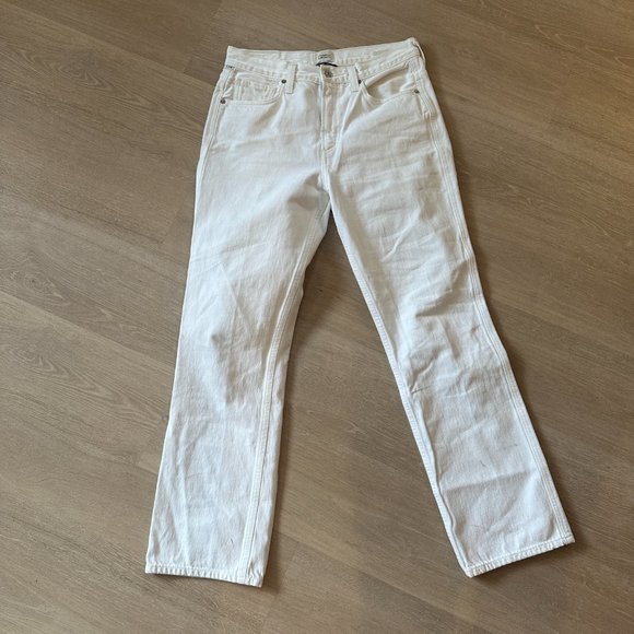 Citizens of Humanity White Daphne High-Rise Stovepipe Jeans - Picture 6 of 11